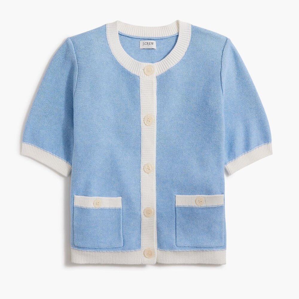 SOLD☀️NWT J.Crew Factory Short-sleeve Cardigan Sweater - Picture 1 of 7